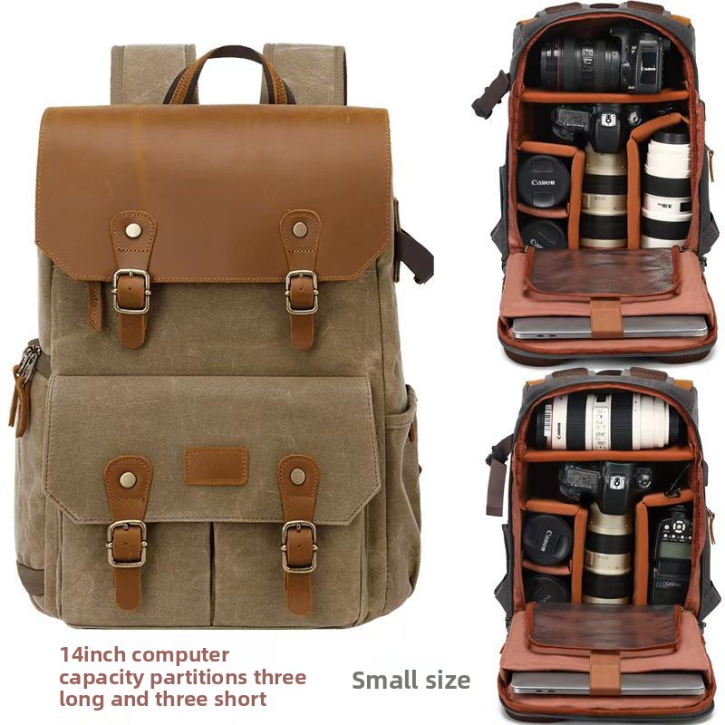 Drone Camera Waterproof - Mochila de lona retrô para viagem,