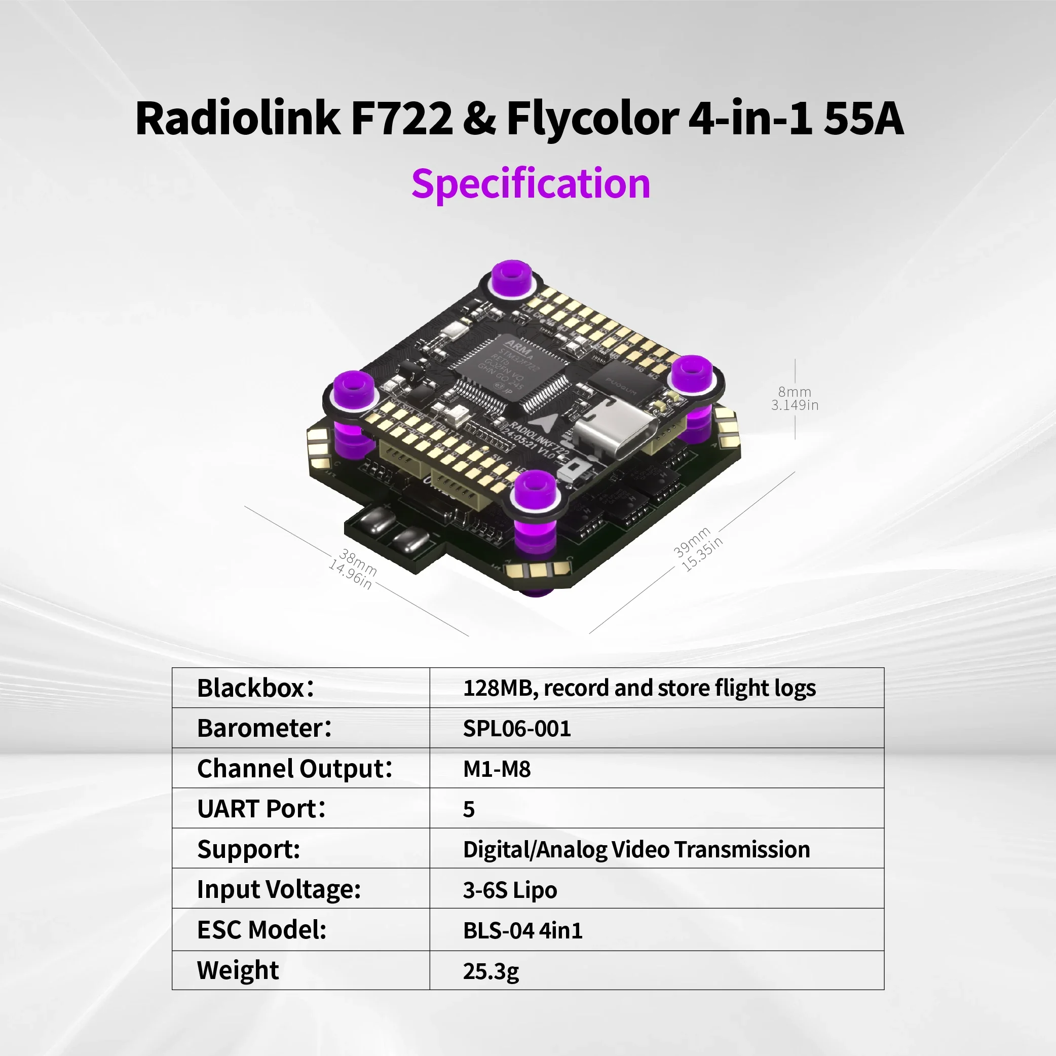 Controlador de Voo RoRusRadiol - Betaflight Fc F7 avaliação e preço