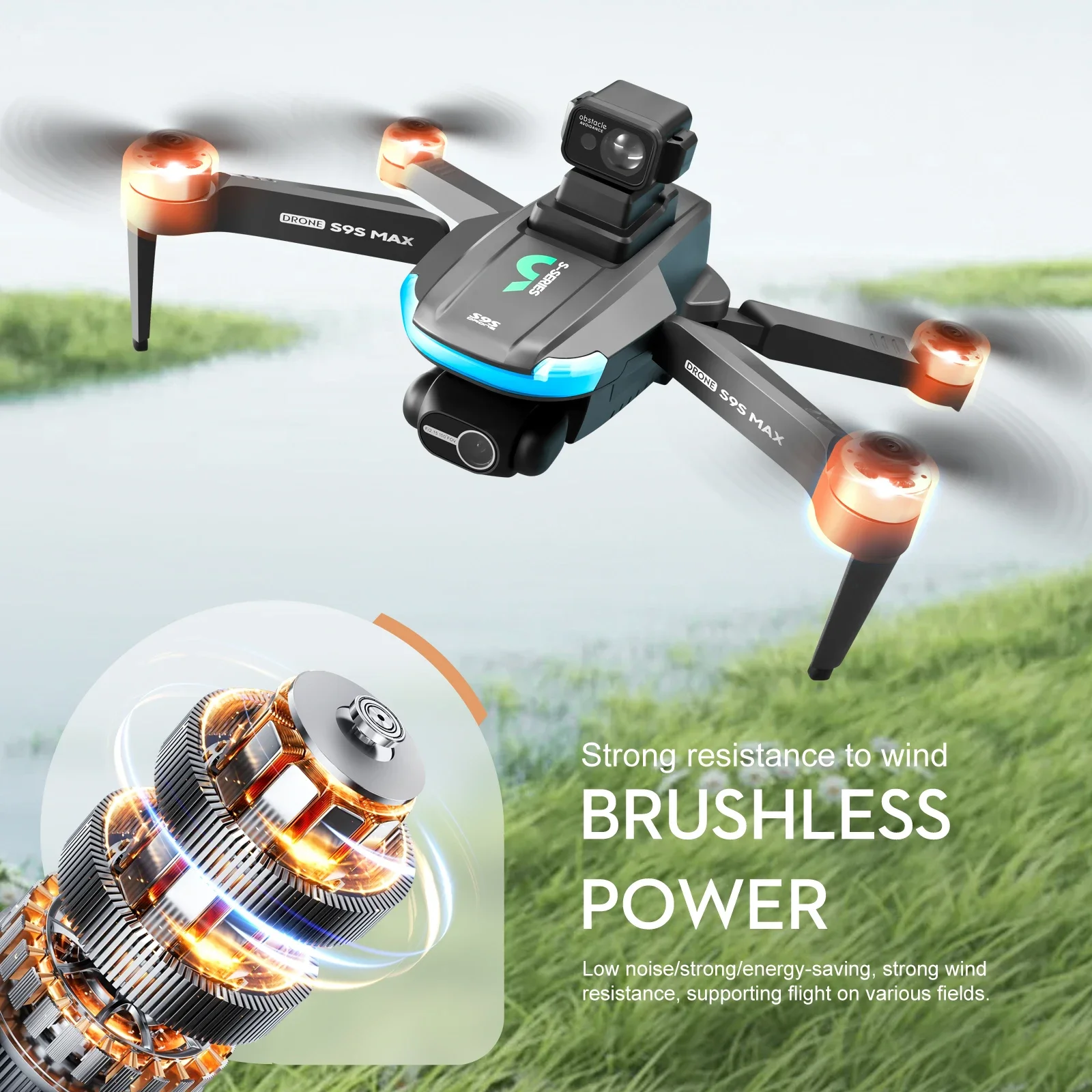 Novo s9s max mini drone 4k 2 e - Drone Camera Night Vision avaliação e preço
