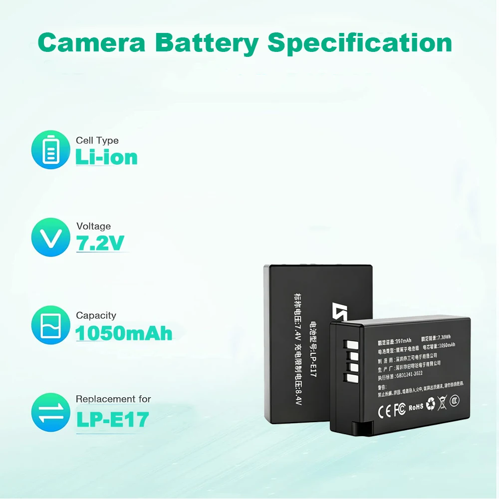 Bateria LP-E17 para Câmeras Ca - Canon Camera Eos R50 avaliação e preço
