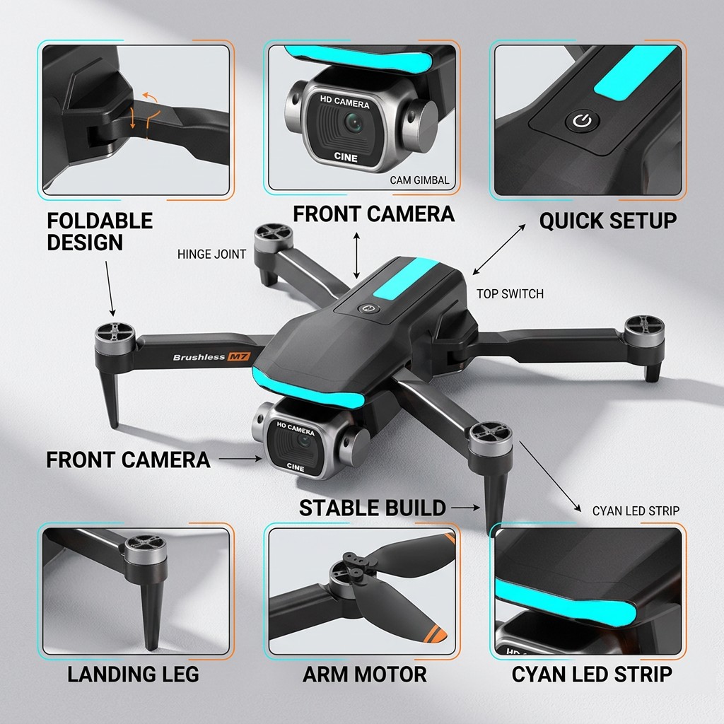 Novo Drone RC M7 Profissional  - Drone Camera Professional avaliação e preço