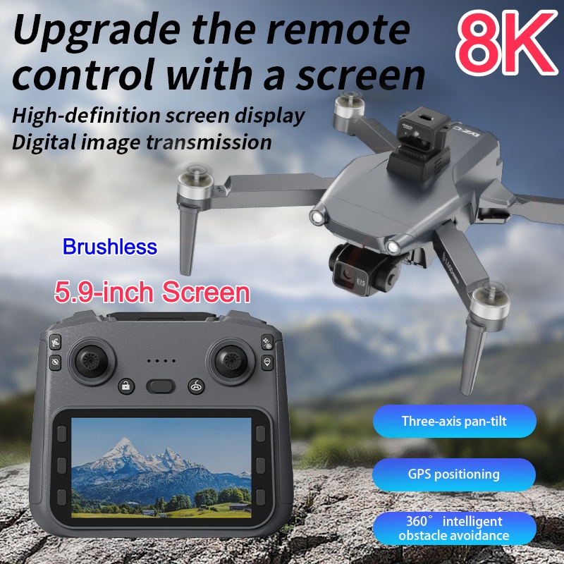 Drone com Câmera Dupla 8K ESC, - Drone Camera 4K avaliação e preço